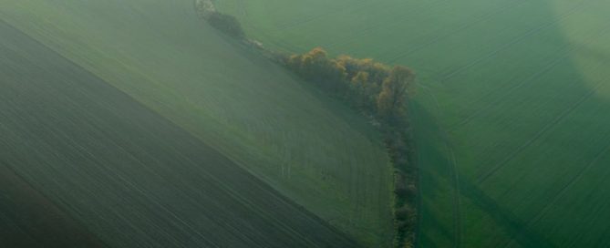 site specific crop management aerial shot
