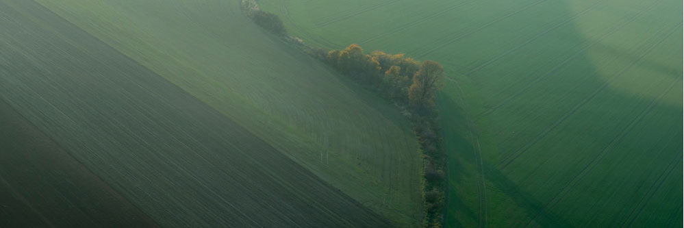 site specific crop management aerial shot