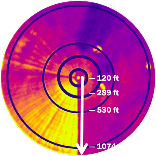 Smart Pivot Monitoring Thermal Image with Nozzle Problems 2