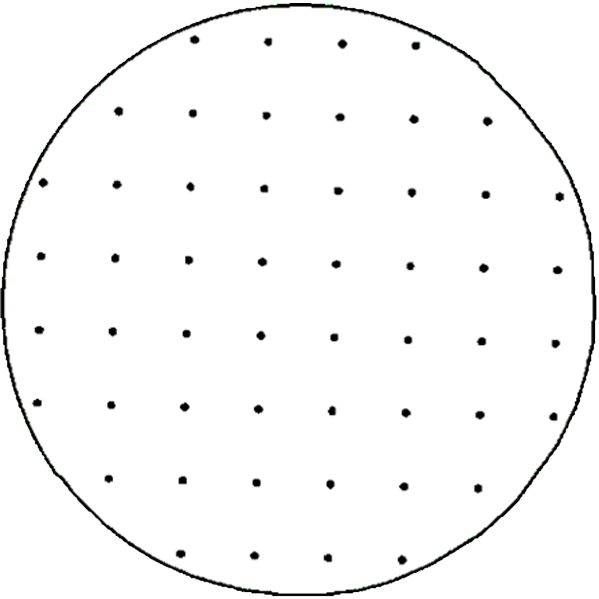 Grid sampling involves taking samples at regular intervals across the landscape of a field